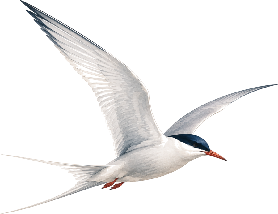 Arctic tern in flight